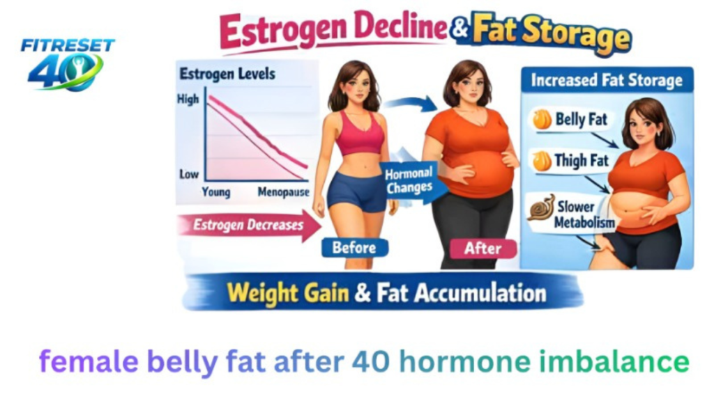 female belly fat after 40 hormone imbalance