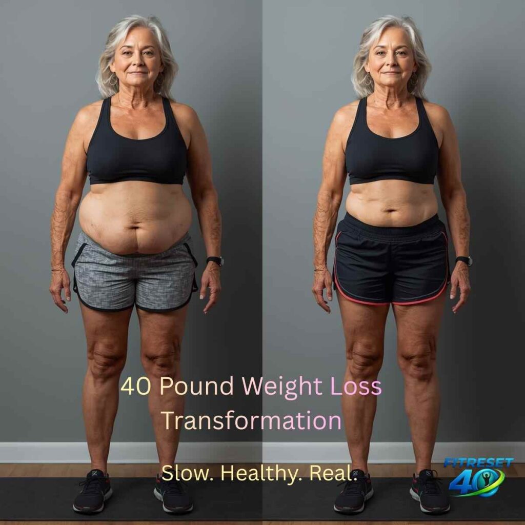 40 pound weight loss before and after female realistic transformation