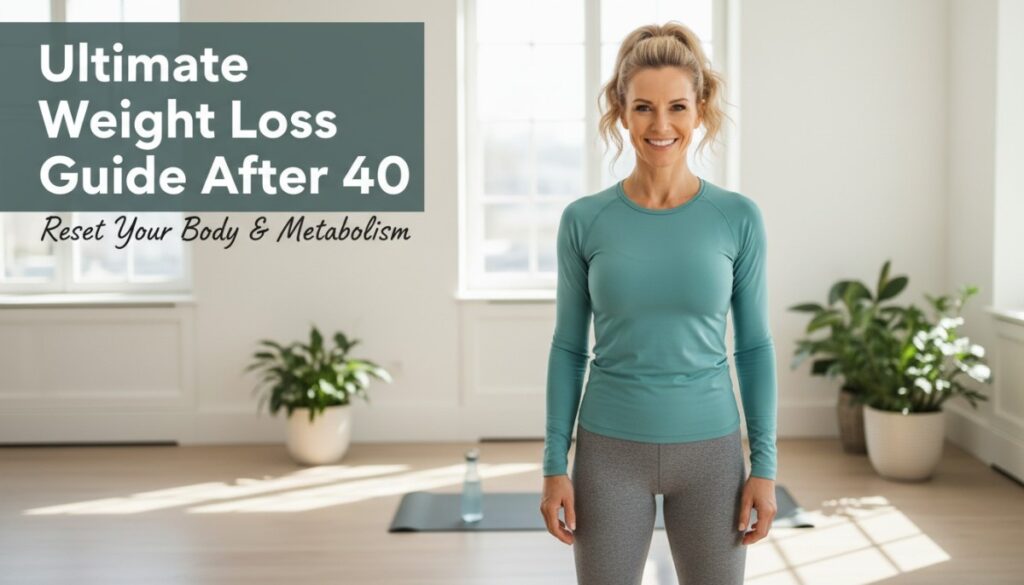 Confident woman over 40 in workout clothes representing weight loss after 40