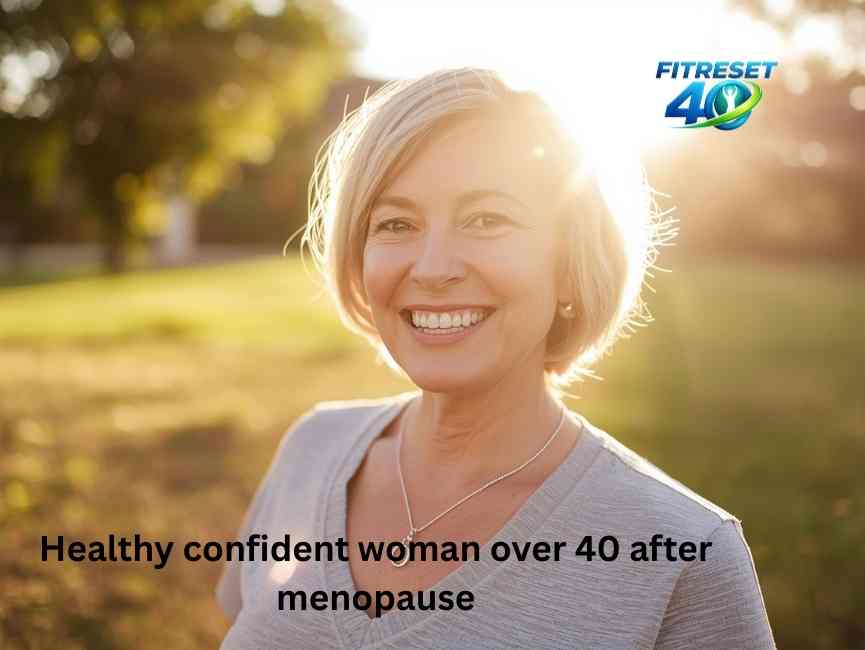 confident-woman-over-40-menopause-wellness Healthy confident woman over 40 after menopause