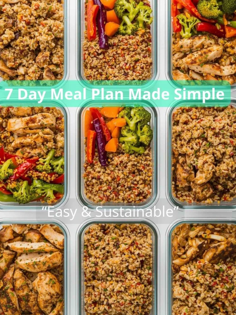 7 day healthy meal prep plan for women over 40