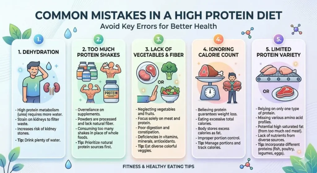 common mistakes in high protein diet for women