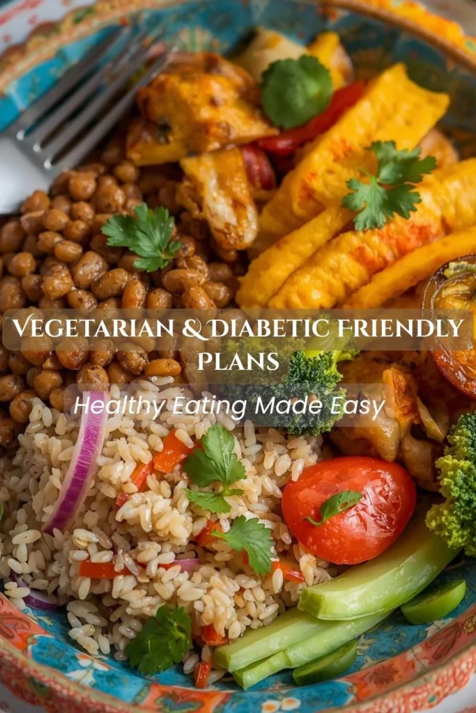vegetarian diet plan for women over 40 diabetic friendly meals