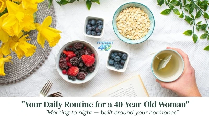 Daily Routine for a 40-Year-Old Woman — Morning to Night daily routine for 40 year old woman — morning routine flat lay journal planner