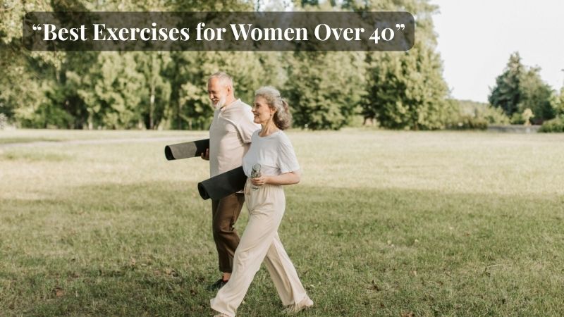Exercise routine for women after 40 Woman over 40 exercising with dumbbells and walking